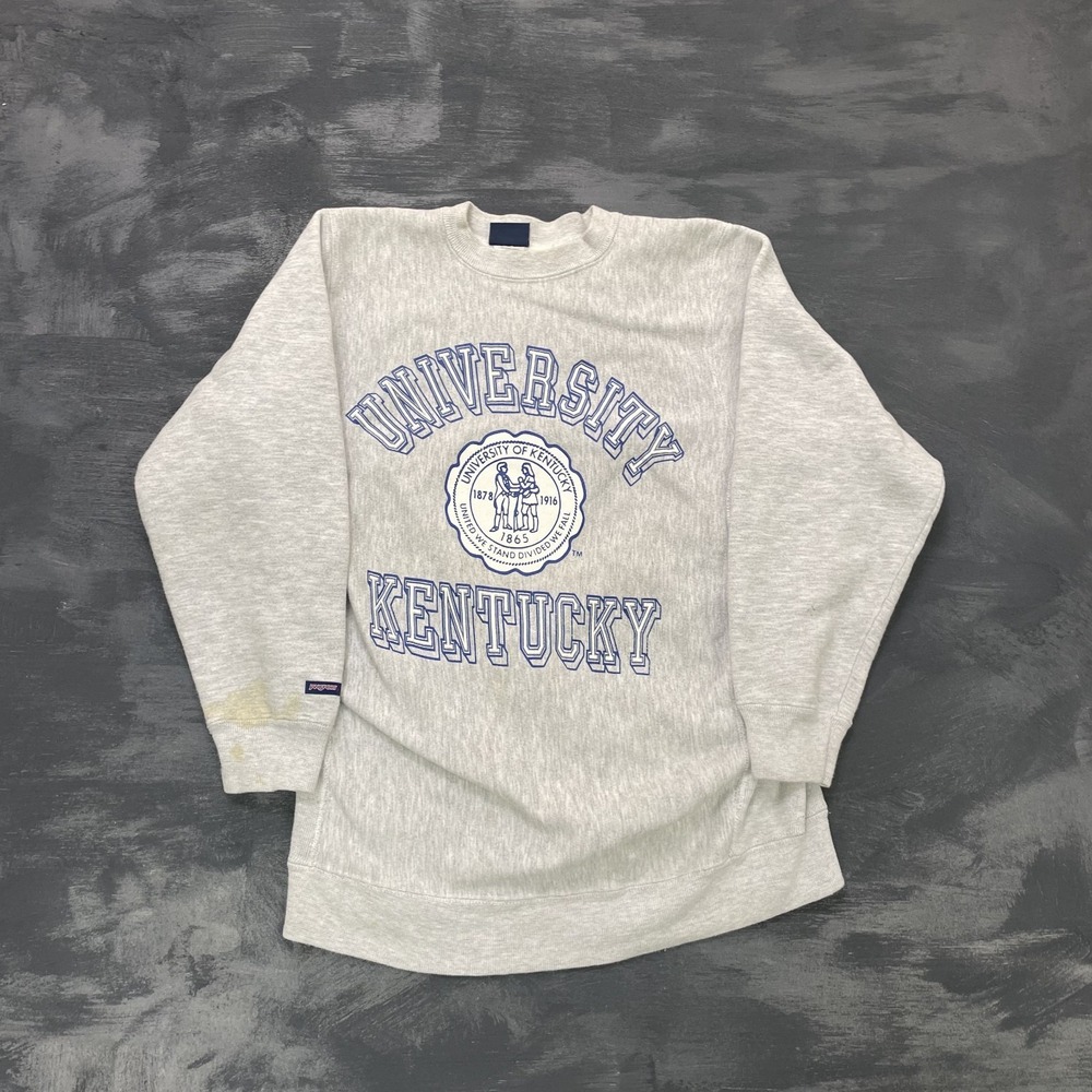 vintage University of Kentucky sweatshirt mens medium Grey 1990s Jansport USA‎